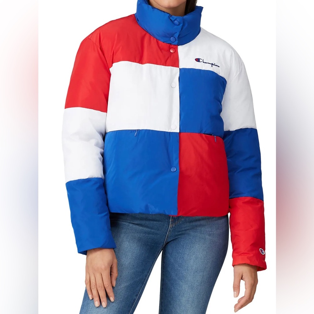 ❤️💙 Champion Surf The Web Puff Jacket. size M. great condition.